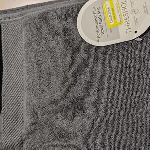 100% Cotton Fade Resistant Performance Plus Towel Bath Mat Threshold Dark Grey